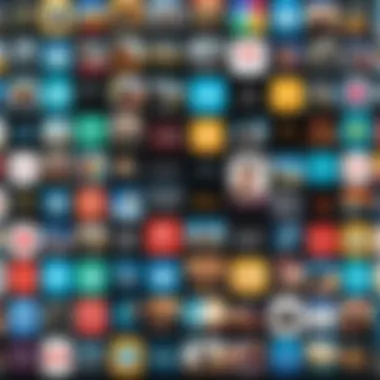 Diverse Movie Genres in Mobile Applications A collage of popular movie genres available in various applications.