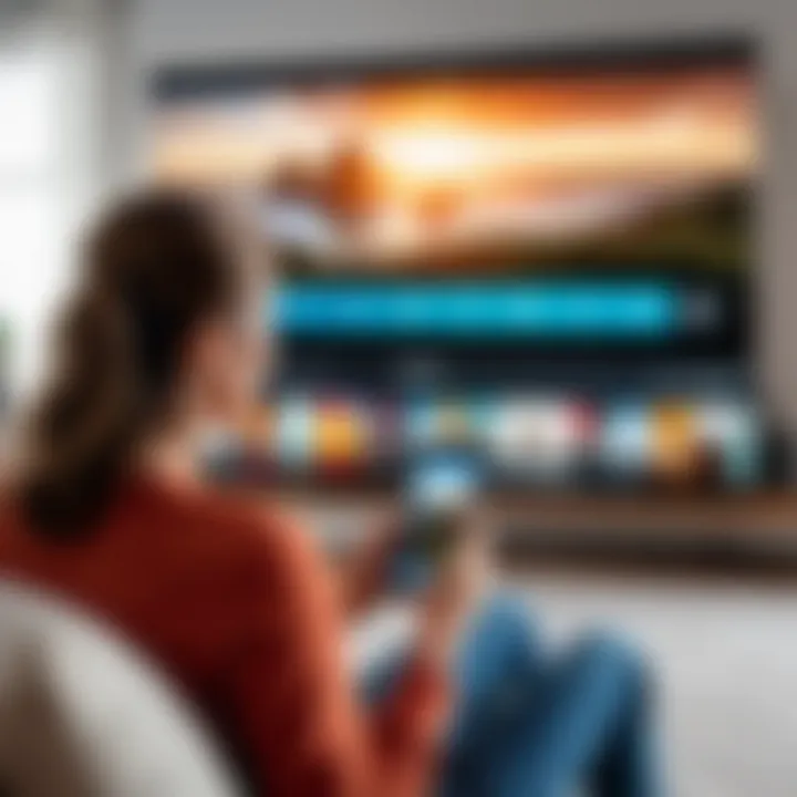 A person enjoying an offline movie viewing experience on their Android device.