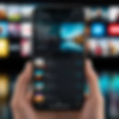 Streaming Services Integration in Movie Apps An illustration of streaming services available through movie apps on Android.