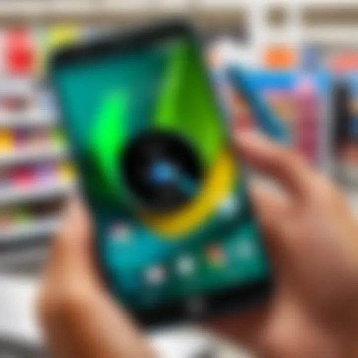 Moto G Stylus in retail setting