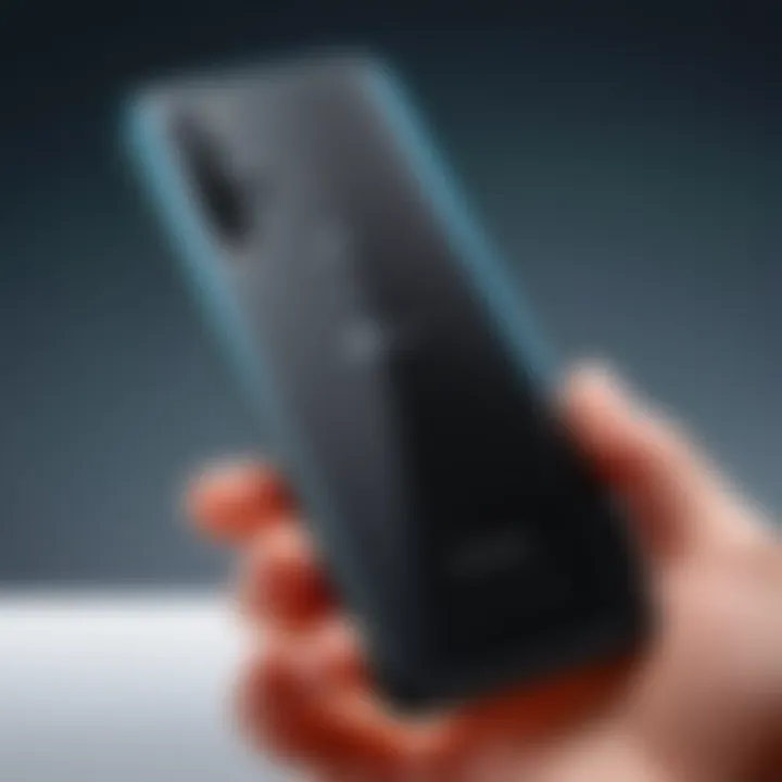 Side profile of Motorola G Fast highlighting its design