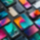 A collage of the latest Android smartphones showcasing diverse designs and features