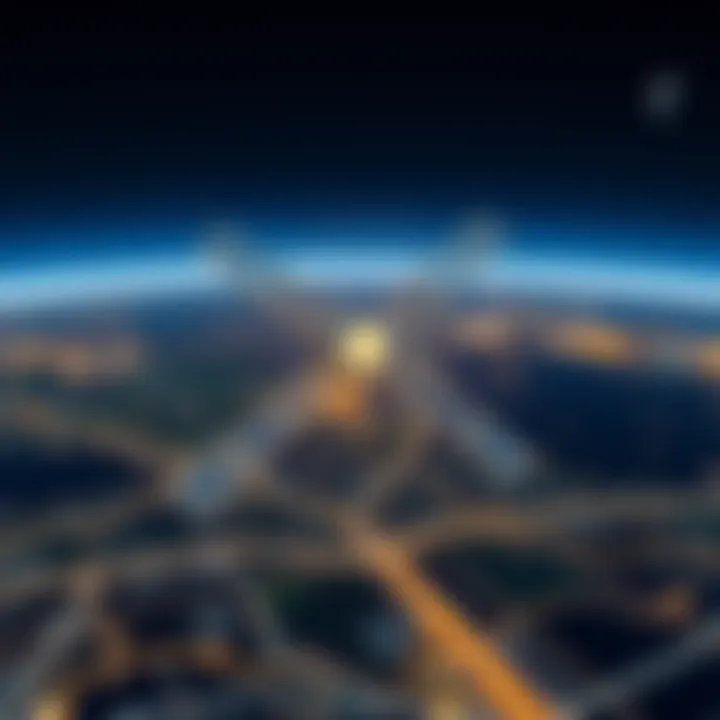 Illustration of GPS satellite connection