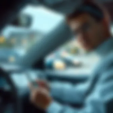 User engaging with a navigation app