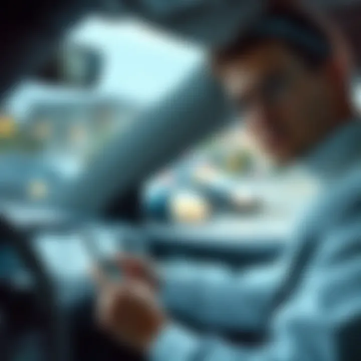 User engaging with a navigation app