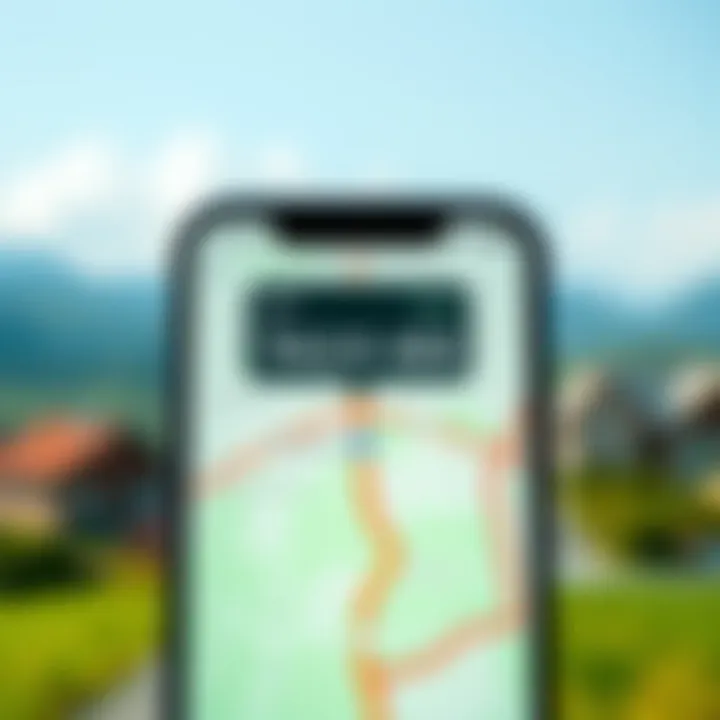 GPS coordinates displayed on a smartphone screen