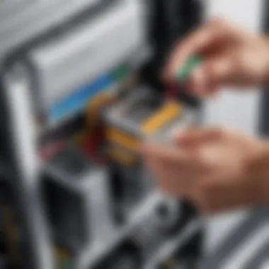 Precise Battery Installation Illustration showing proper battery insertion into Nest device