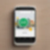 Illustration of smartphone screen with Hangouts app icon