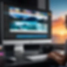 A sleek interface of a video editing application