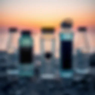 Diverse range of water bottles with tracking features