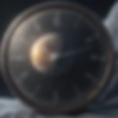 Clock and Moon Fusion for Sleep Optimization Abstract representation of a clock merging with a moon symbolizing sleep cycle optimization