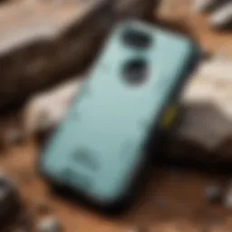 Showcasing the rugged design of an OtterBox case for Google Pixel