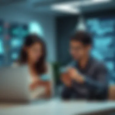 Two individuals engaging in a lively text exchange