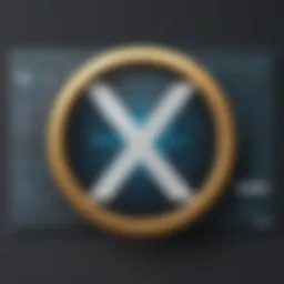 Illustration of a refund symbol on a digital screen