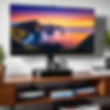 Google Chromecast in Action Google Chromecast device on a TV stand