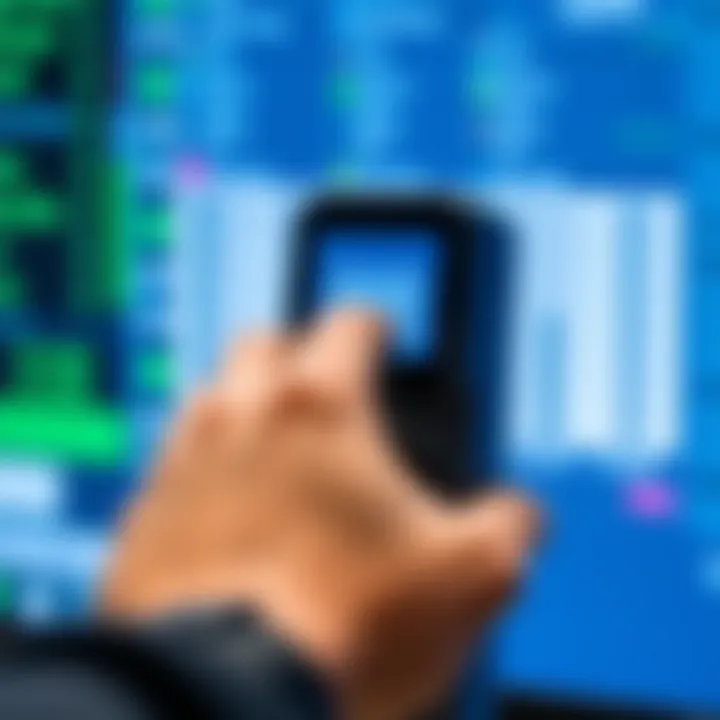 Precision in Action: Samsung Scanning Technology Close-up of Samsung barcode scanning technology in action