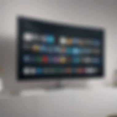 Productivity Apps Integration Samsung Curved TV with productivity apps interface