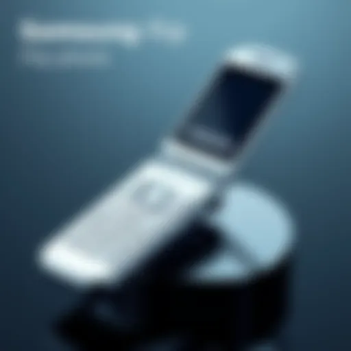 Sleek design of Samsung flip phone showcasing its modern features