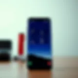 Samsung Galaxy S8 front view showcasing display