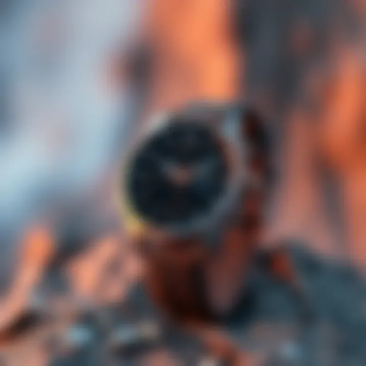 Samsung Galaxy Watch 3 in Mystic Bronze with a stunning background, emphasizing its stylish appearance