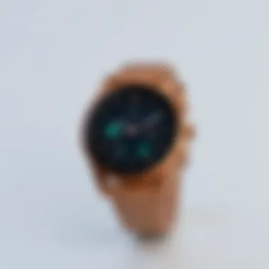 Detailed view of the health tracking features on the Samsung Galaxy Watch 3 in Mystic Bronze