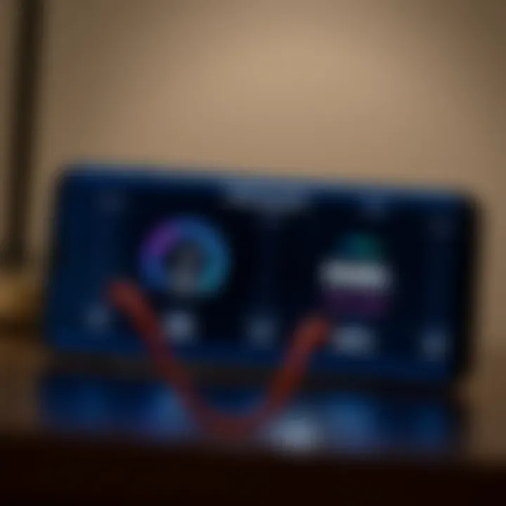 Performance metrics displayed on the device, showcasing speed and efficiency