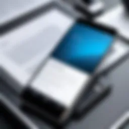 Illustration of an Android phone scanning a document