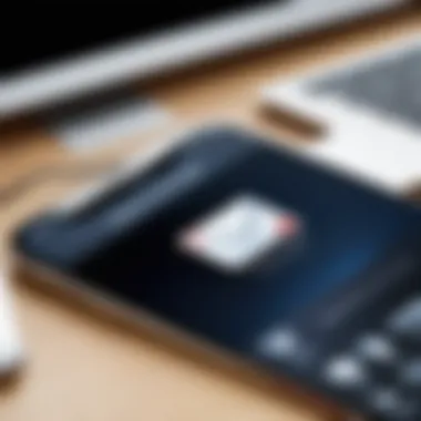 Effortless Email Setup Interface Email setup on iPhone screen