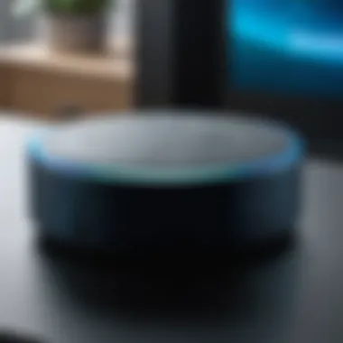 Showcasing Alexa Dot Features Overview of Alexa Dot features displayed on screen