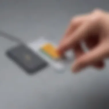 Ejector Tool for SIM Card Removal Illustration of SIM card removal tool