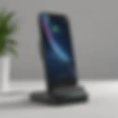 Elegant Wireless Charging Stand Design Sleek Wireless Charging Stand for iPhone SE