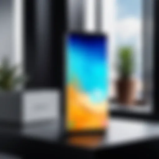 Samsung phone showcasing sleek design and vibrant display