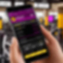 Sleek Interface of Planet Fitness Android App