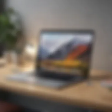 Elegance in Simplicity Sleek MacBook Air 13 2020 on minimalist desk