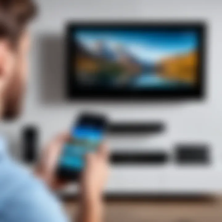 Smartphone linking to TV for streaming