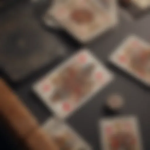 Solitaire card game setup with a vintage touch