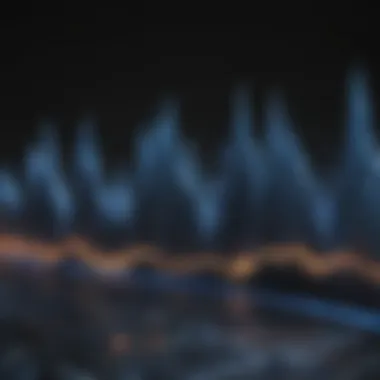 Sonic Waveforms Visualization Abstract concept of sound waves illustration