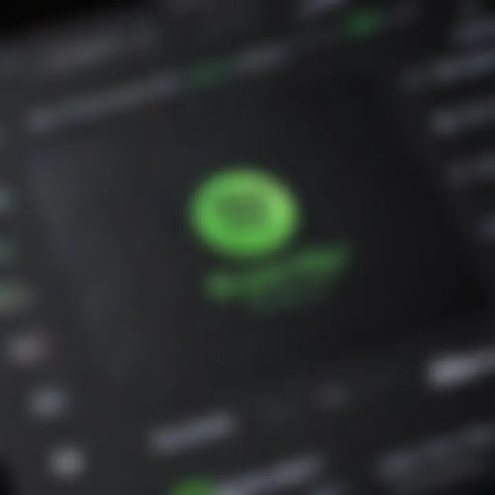 Music streaming app interface with Spotify logo