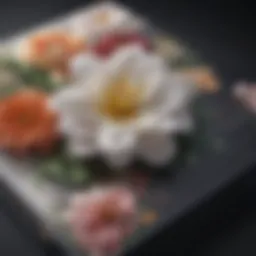 Elegant photo album cover with floral motif