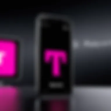 Elegant T-Mobile Logo on Tech Background