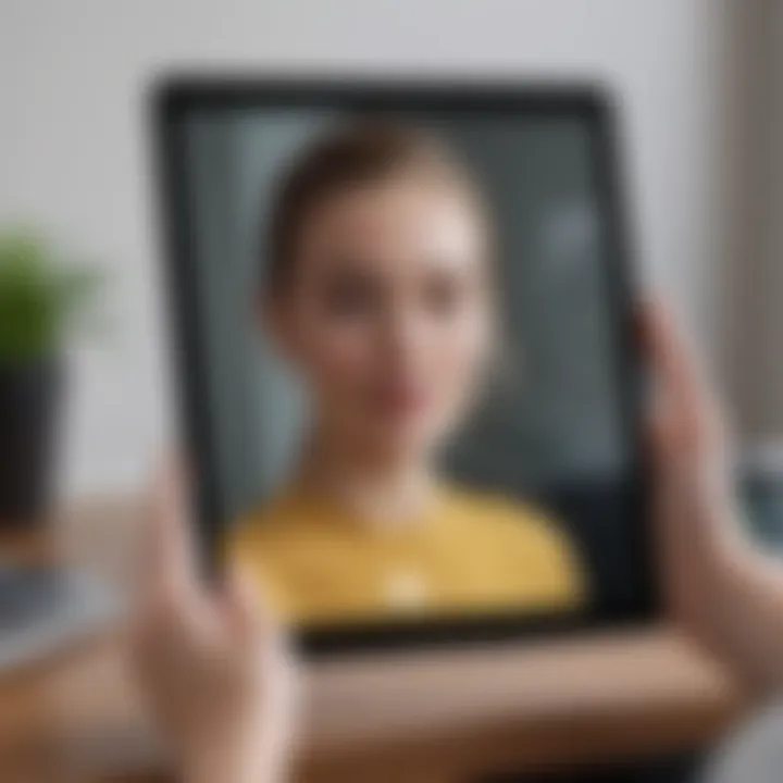 Tablet showcasing enhanced FaceTime features