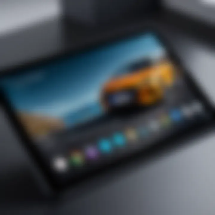 Close-up of budget tablet specifications on a screen