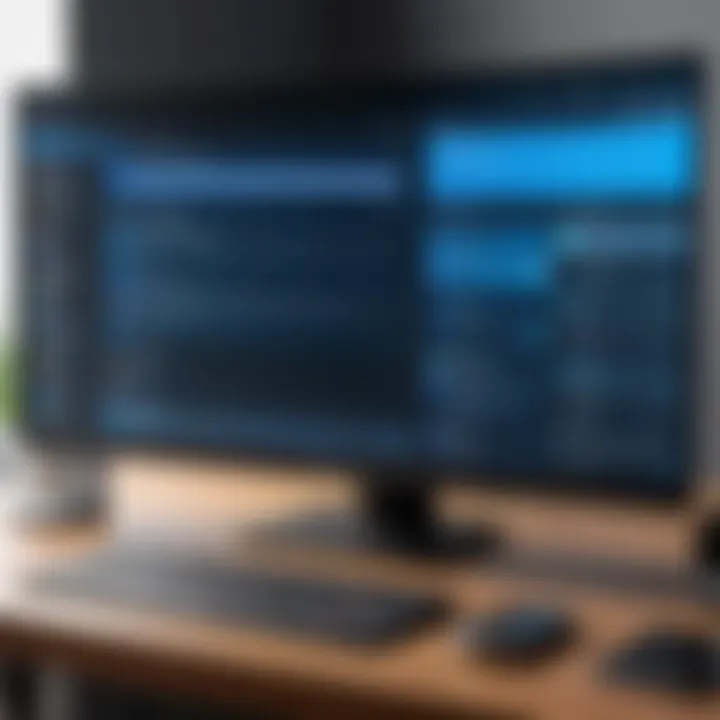 Illustration of a PC with messaging applications on the screen