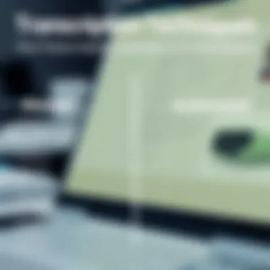 Transcription Techniques Comparison An infographic comparing manual and automated transcription techniques