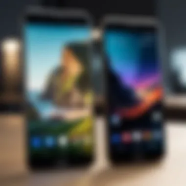 Performance Comparison of Leading Compact Android Phones Side-by-side comparison of compact Android phones highlighting performance specs