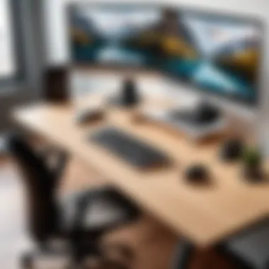 Ergonomics in Smart Desk Design An ergonomic smart desk setup enhancing user comfort and productivity.