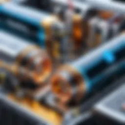 Cutaway illustration of a super fast charging battery showcasing its internal mechanisms.