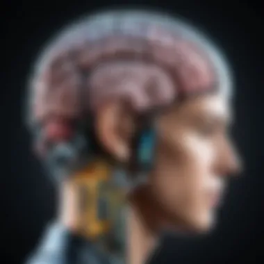 Brain-Computer Interface Integration A conceptual image of a brain-computer interface integrated with a cell phone