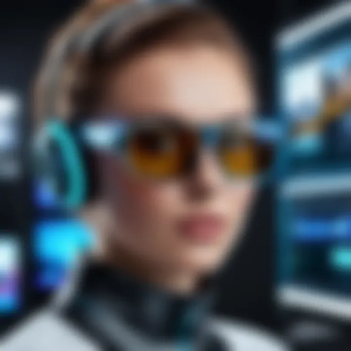 A futuristic representation of emerging trends in photo and video editing technology