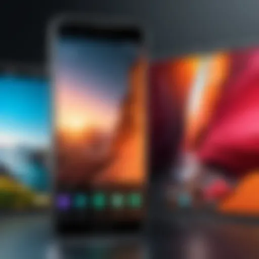 A vibrant display of various photo editing applications on an Android device
